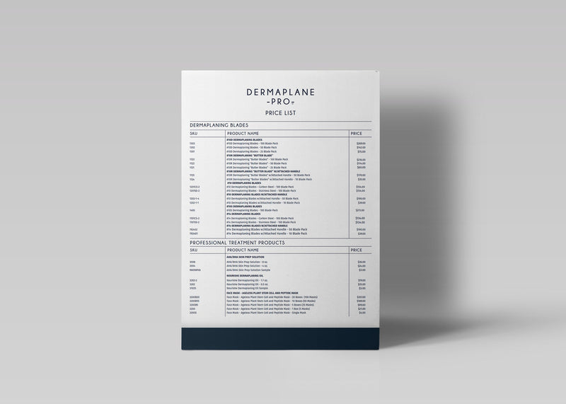 DermaplanePro Price List