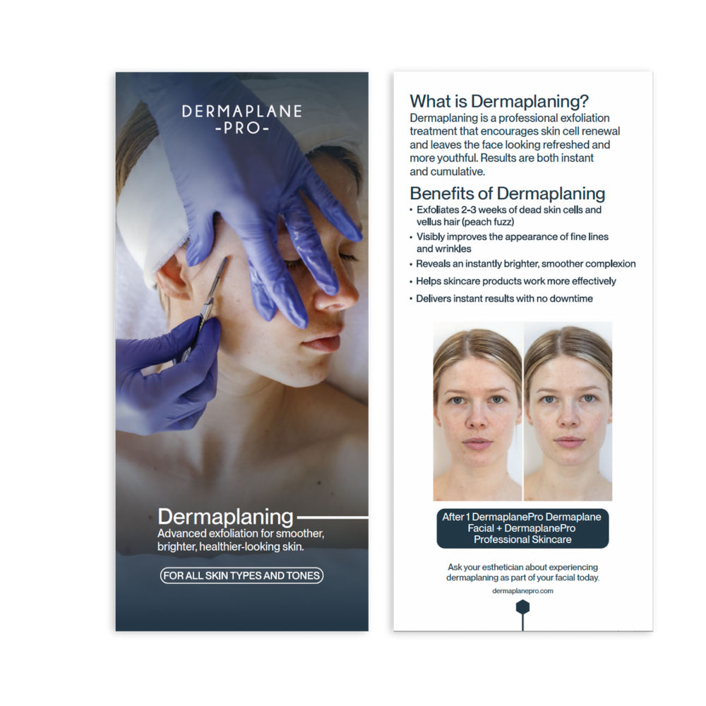 Dermaplaning Rack Card (Female) 10pk