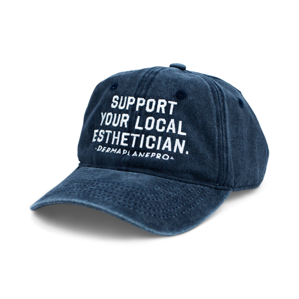 DermaplanePro "Support Your Local Esthetician" Navy Hat