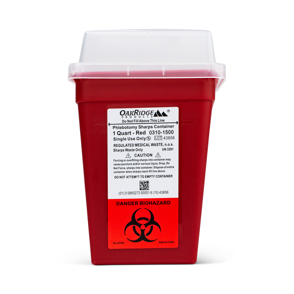 Oak Ridge Sharps Disposal Container - 1 QT