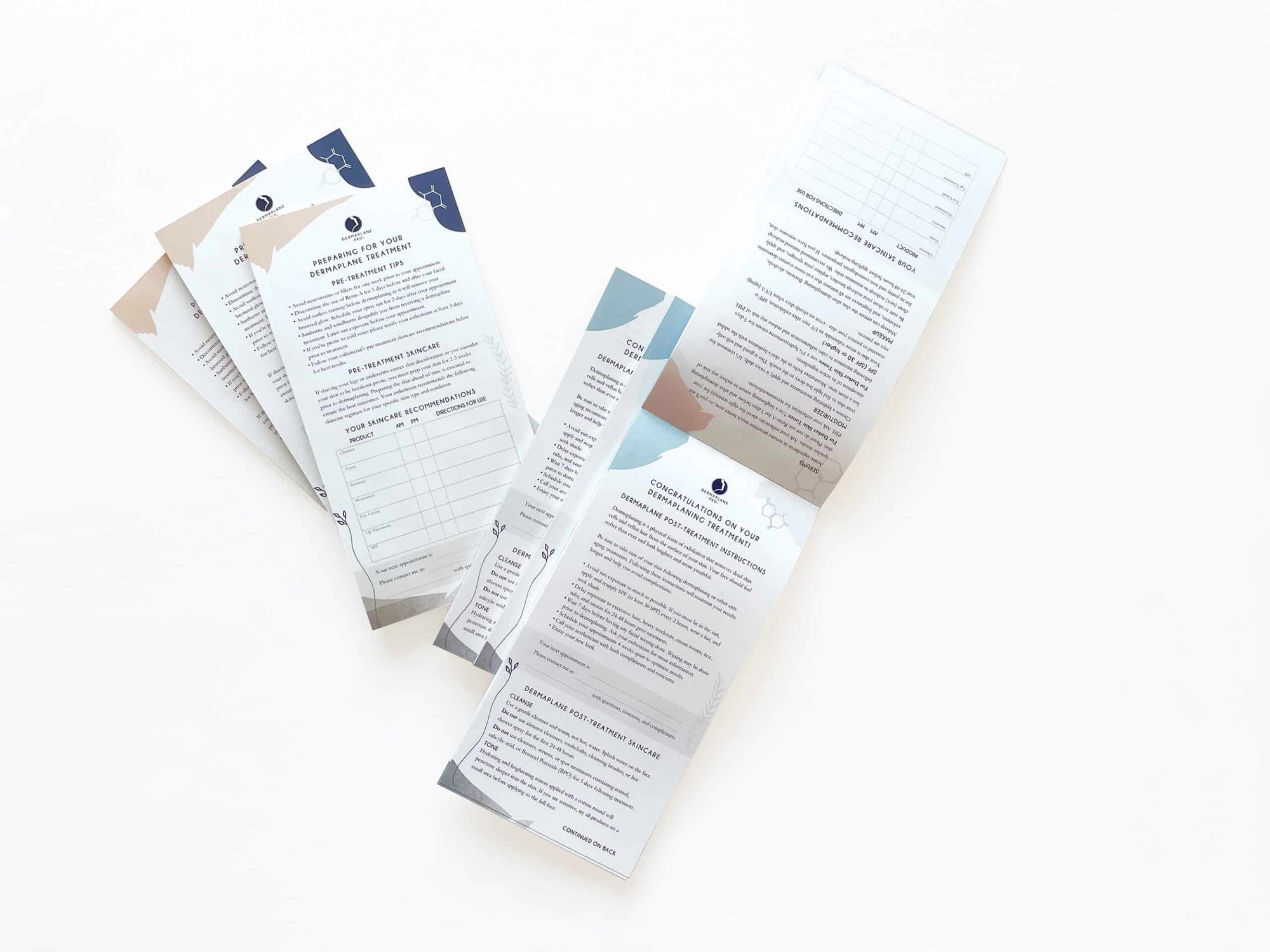 Alternate image of DermaplanePro's pre- and post-treatment pads. 25 sheets per dermaplaning treatment pad.