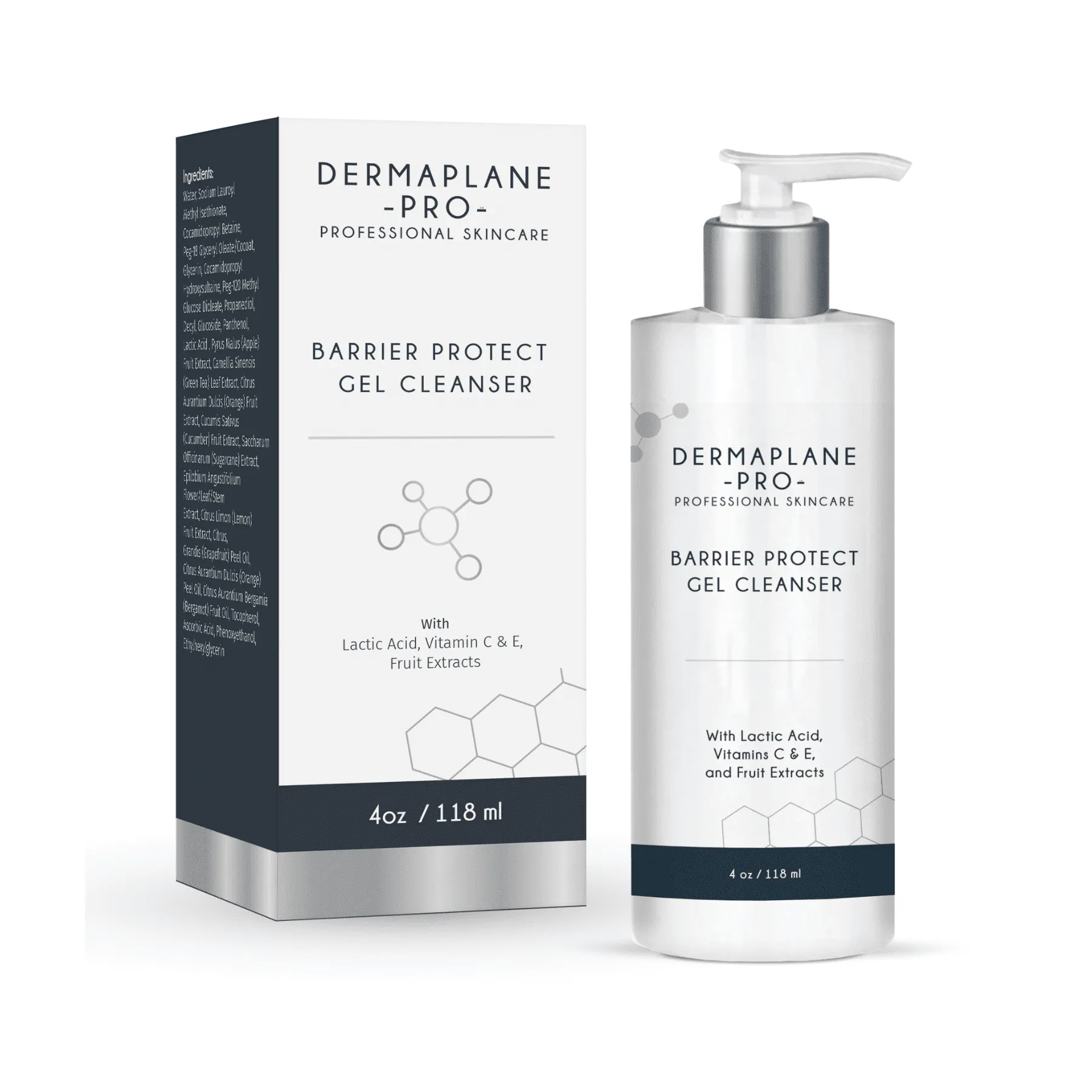 Barrier Protect Gel Cleanser DermaplanePro's Barrier Protect Gel Cleanser is a gel-based foaming cleanser in a pump bottle.