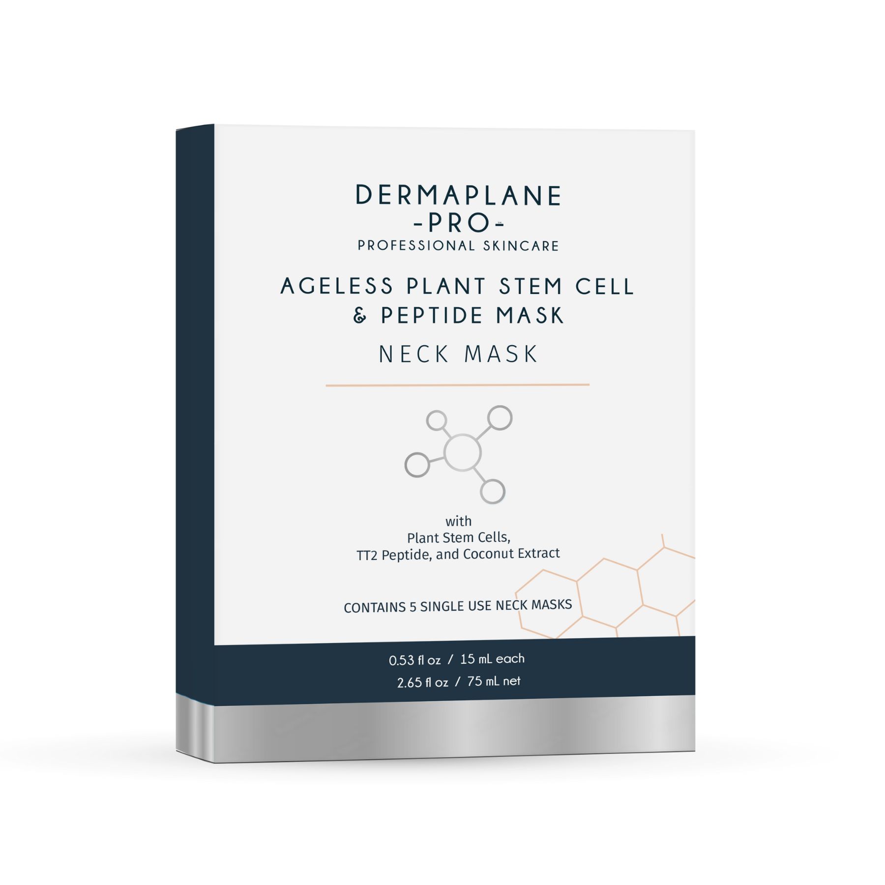 box of 5 dermaplanepro ageless plant stem cell and peptide neck masks