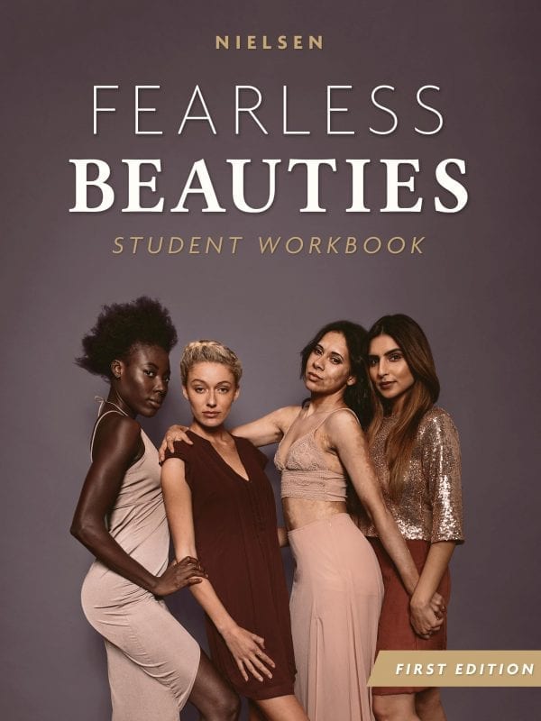 Fearless Beauties workbook cover showing 4 women in a neutral color scheme. Author: Mary Nielsen, Editor: Jason Thomas