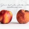 "Your Best Glow Starts With DermaplanePro" poster featuring a nectarine and a peach. Bold yet minimal to fit any decor.