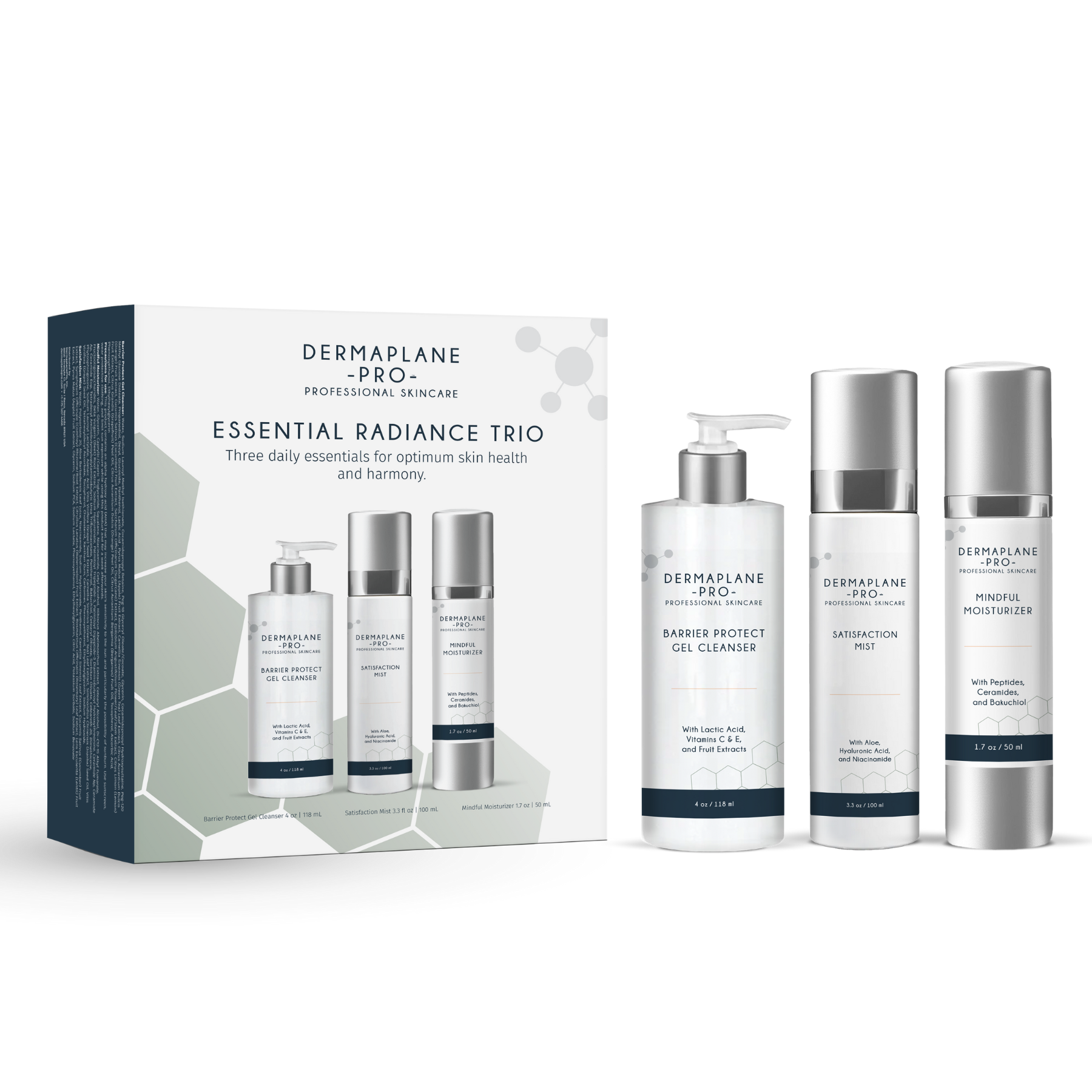 DermaplanePro Essential Radiance Trio Skincare
